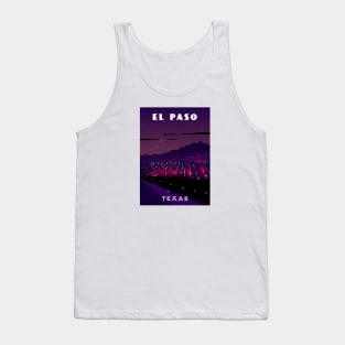 El Paso, Texas, USA.Retro travel poster Tank Top